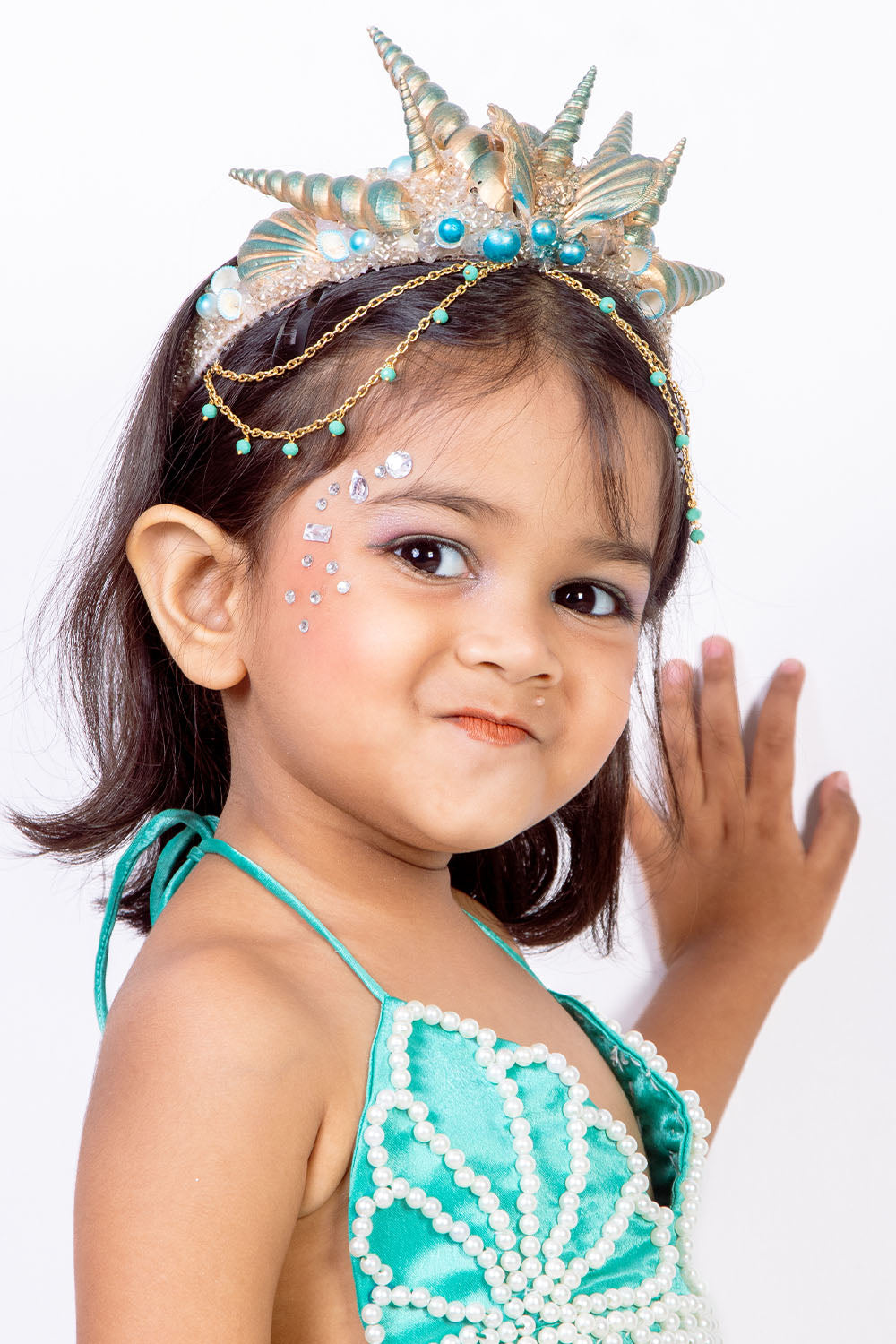 Blue Ocean Seashell Tiara Crown