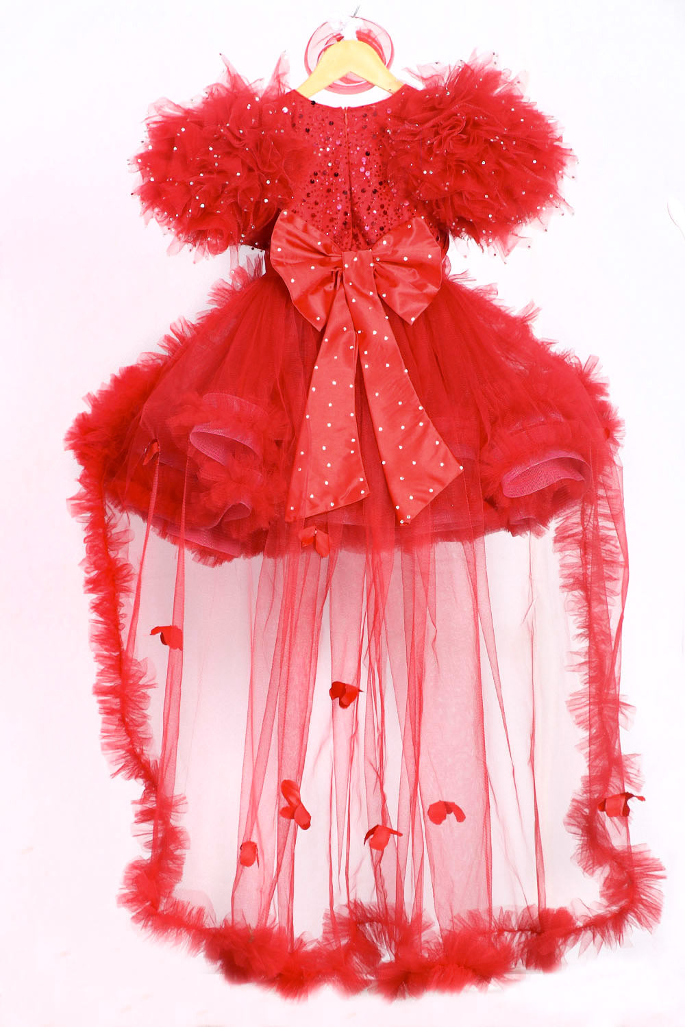 Maroon barbie dress with Infinite Drape