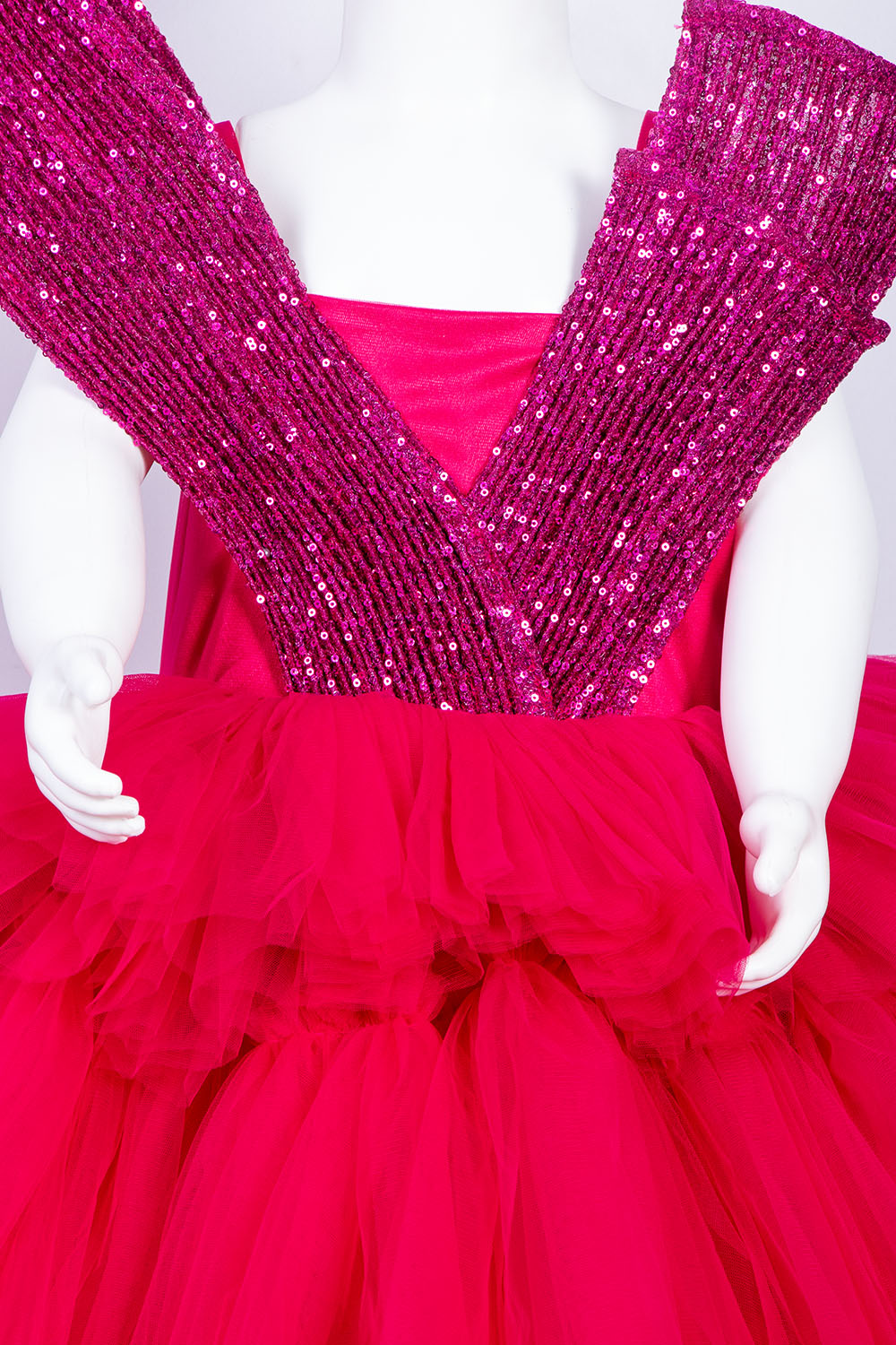Magenta Pink Structured Gown