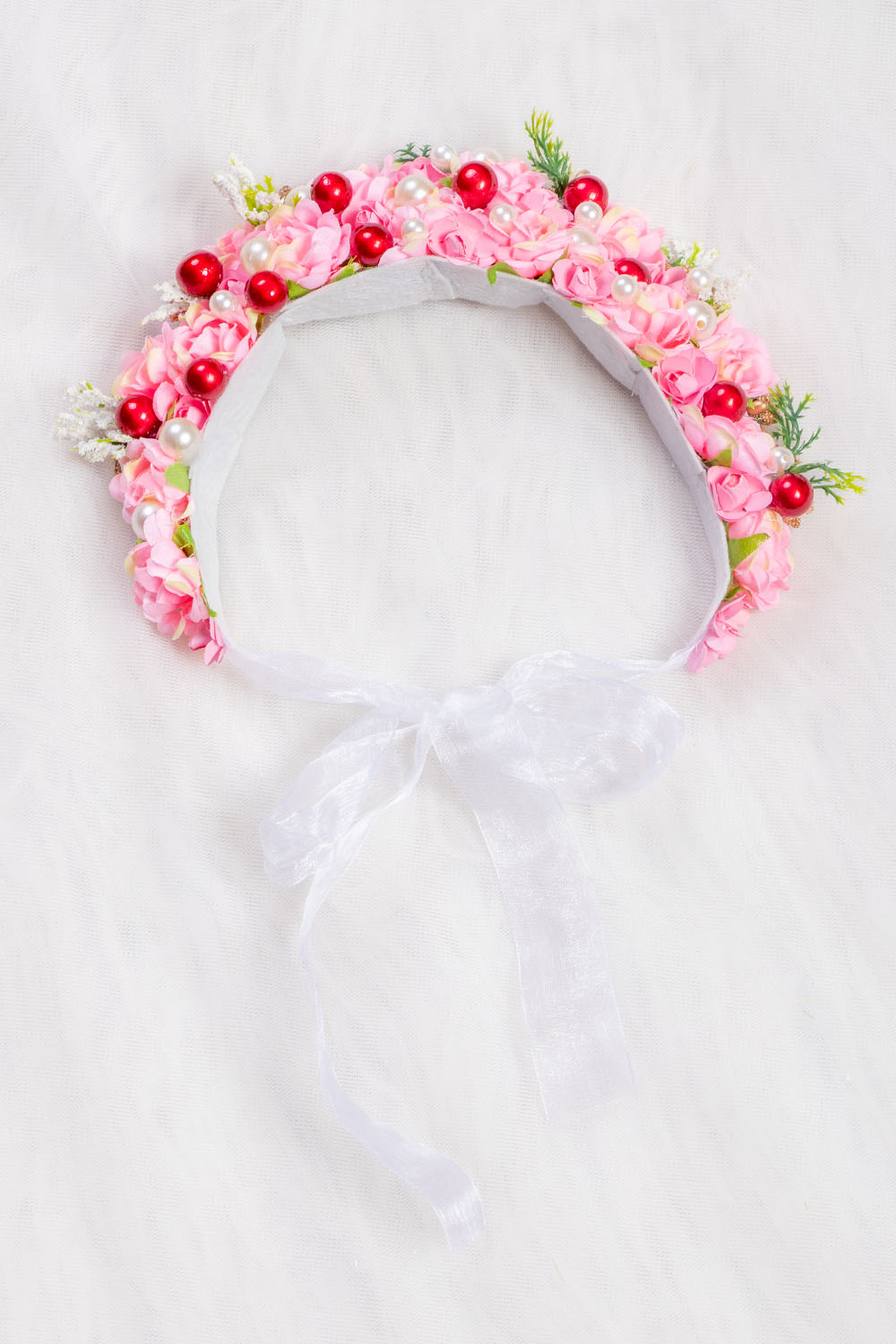 Beautiful Pink Floral Crown