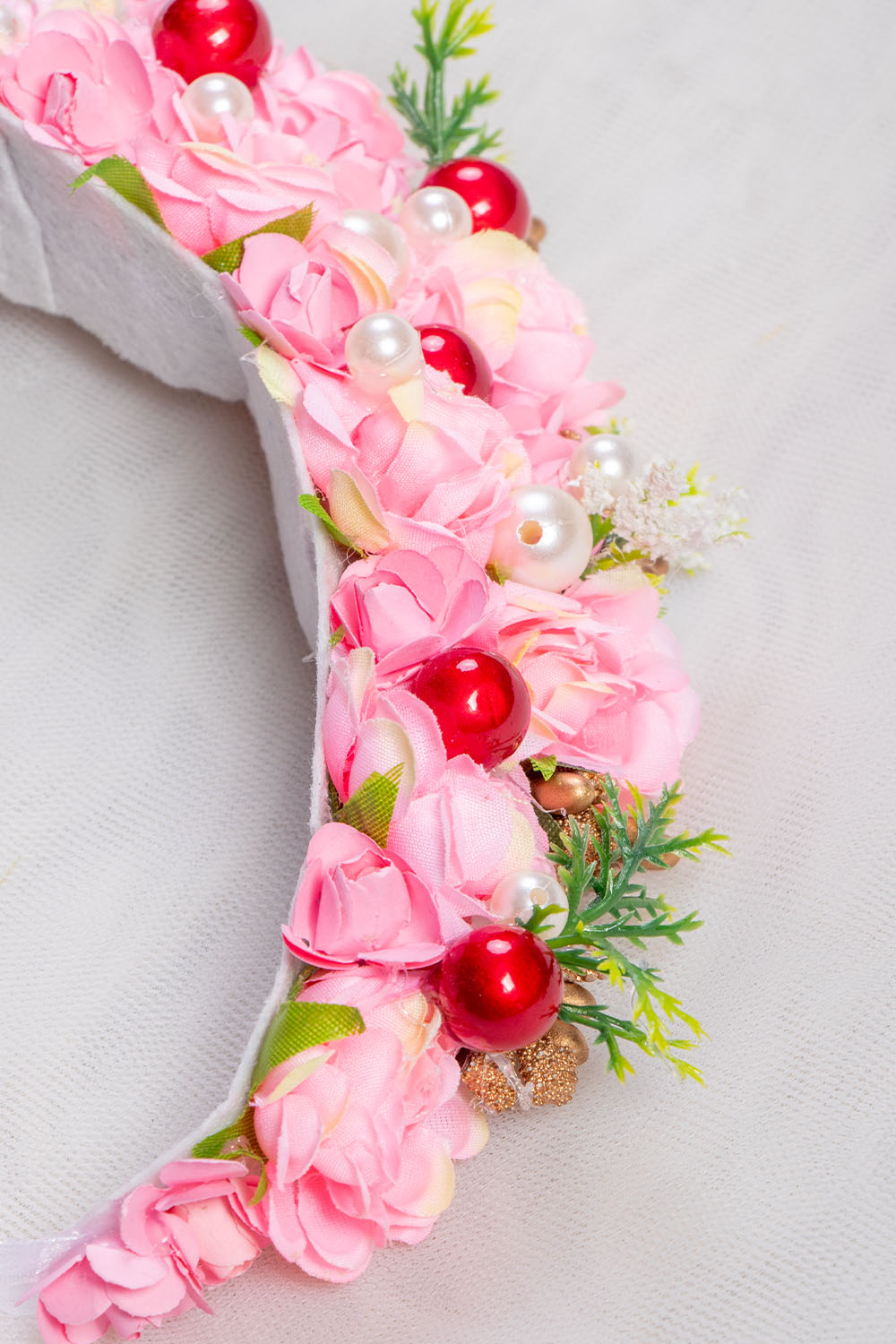 Beautiful Pink Floral Crown