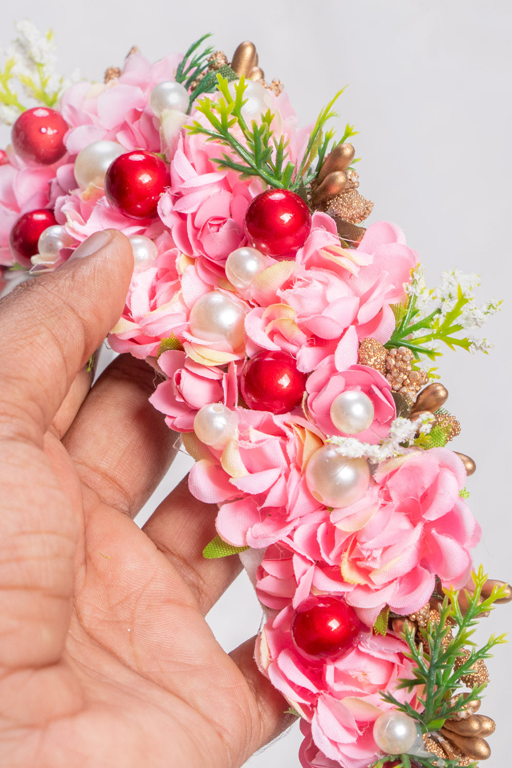 Beautiful Pink Floral Crown