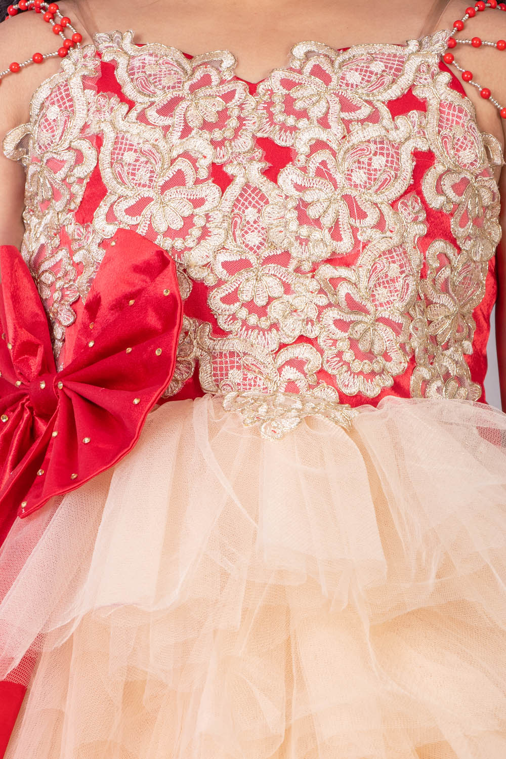 Moana Princess Red and Golden Dress
