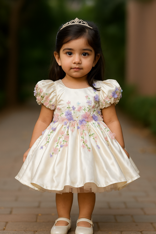 White Hand Embroidered Dress