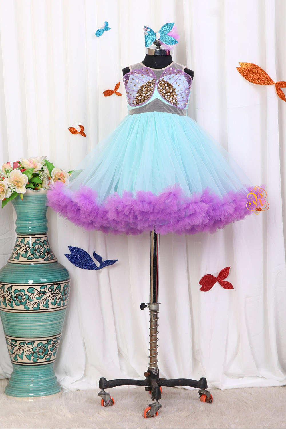 Hand Embroidered Mermaid Dress