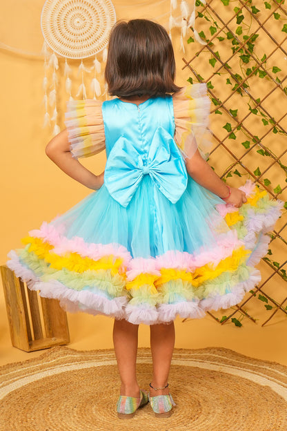 Unicorn Theme Rainbow Birthday Dress