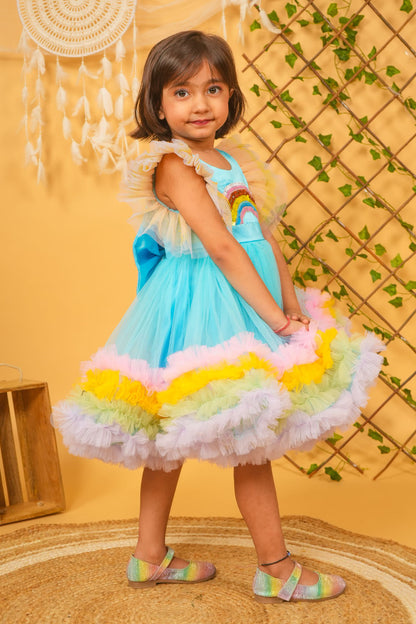 Unicorn Theme Rainbow Birthday Dress