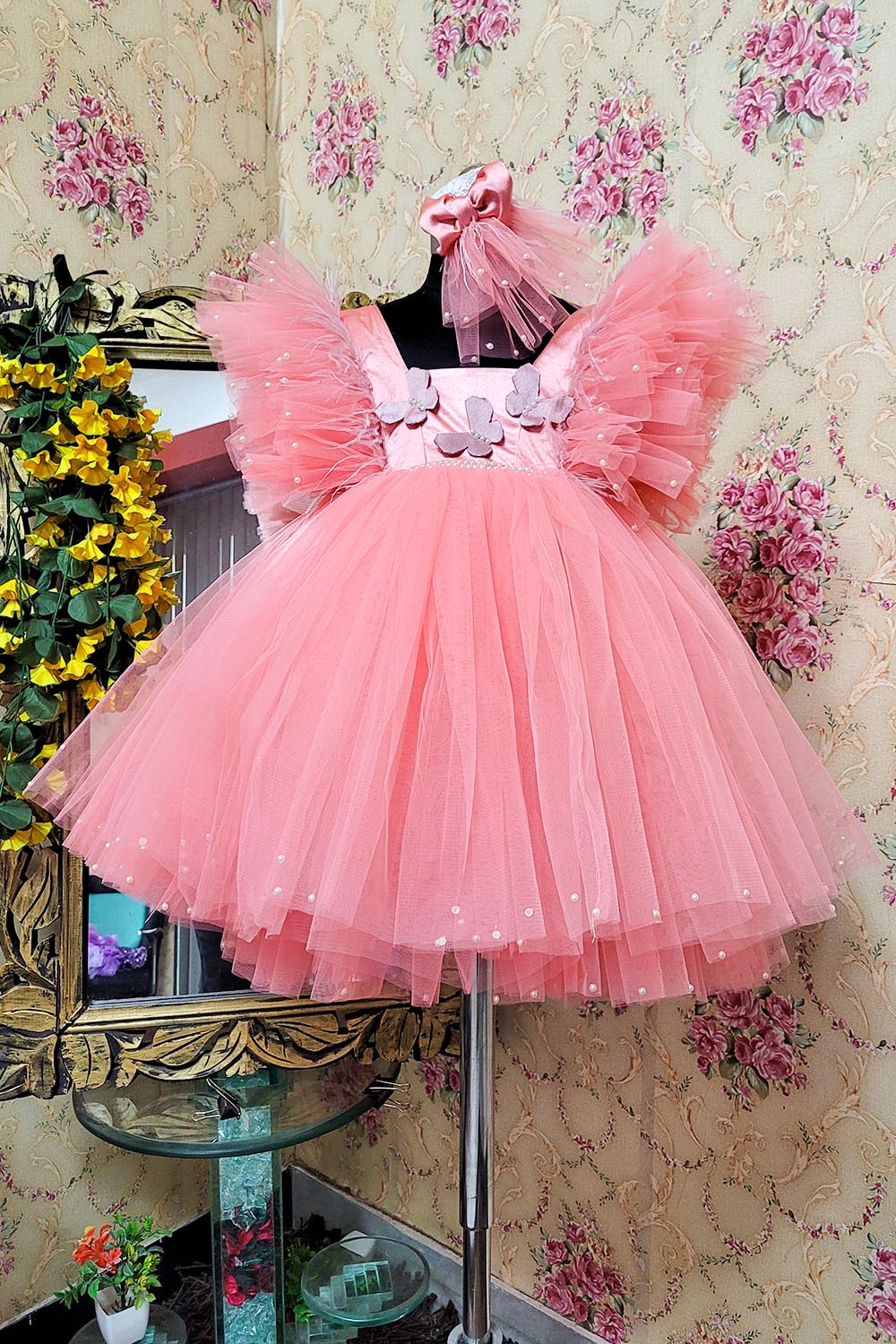 Pink Butterfly Dress