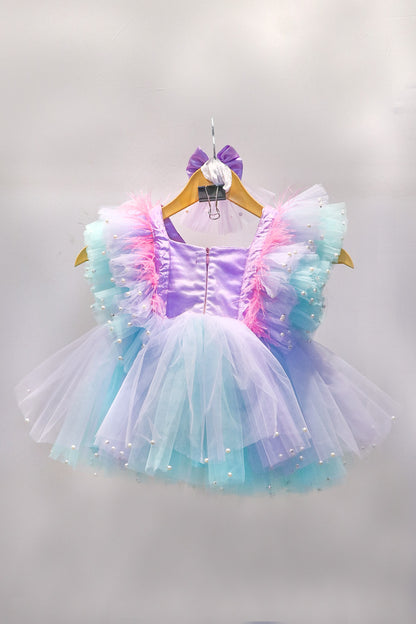 Lavender and Blue Butterfly Dress