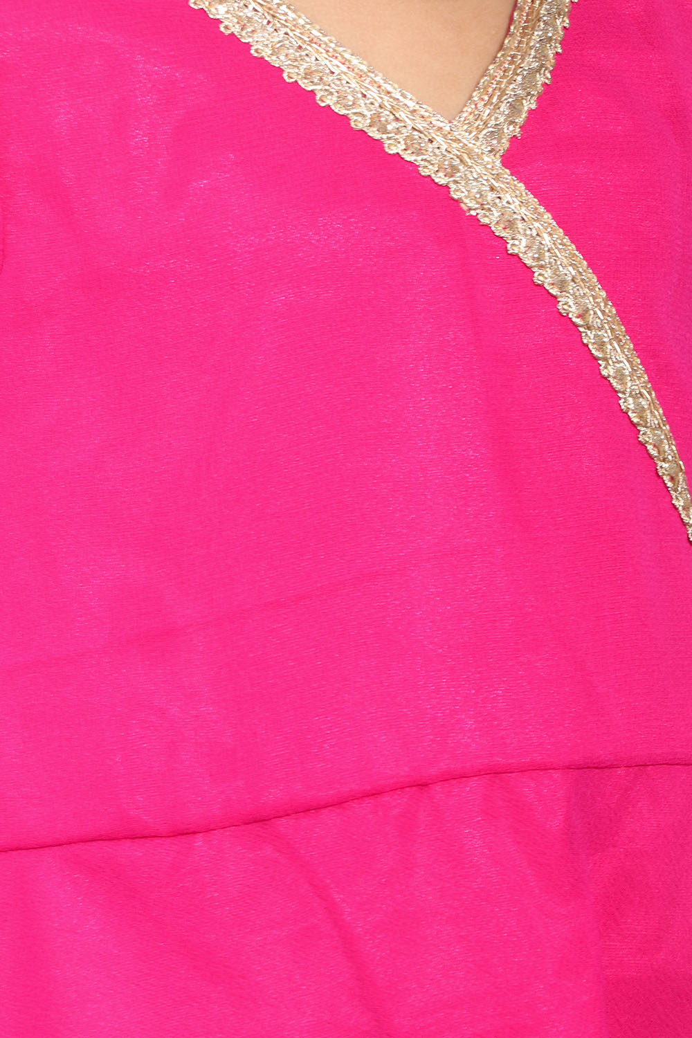 Hot pink Georgette Kids Anarkali Suit