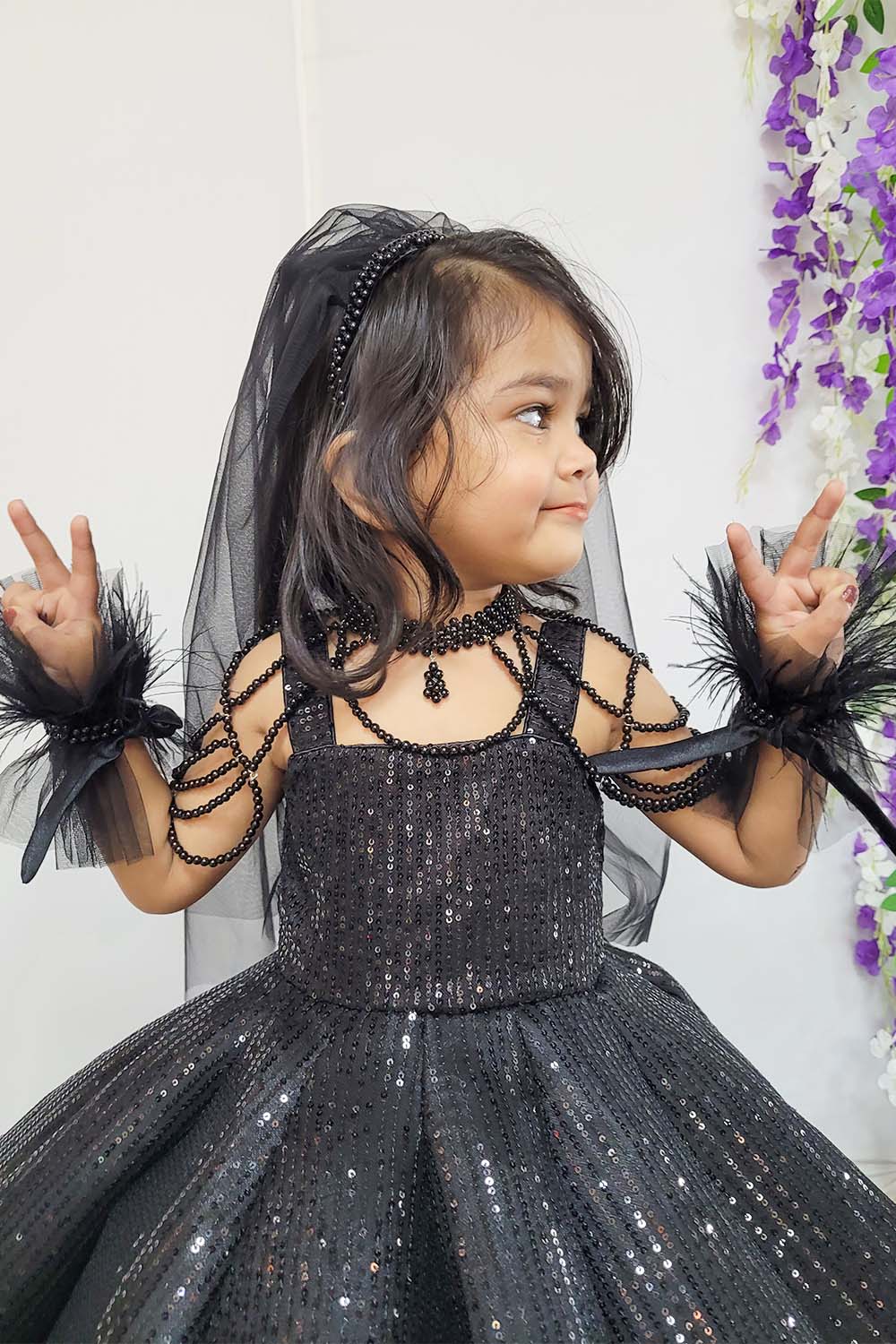 Black Ball Gown with Accessories