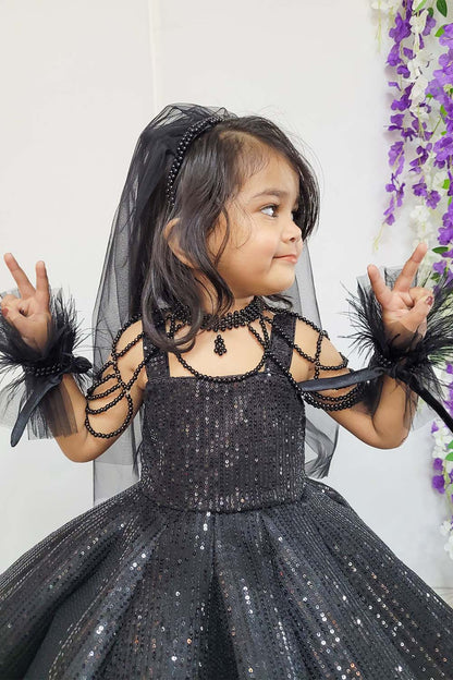 Black Ball Gown with Accessories