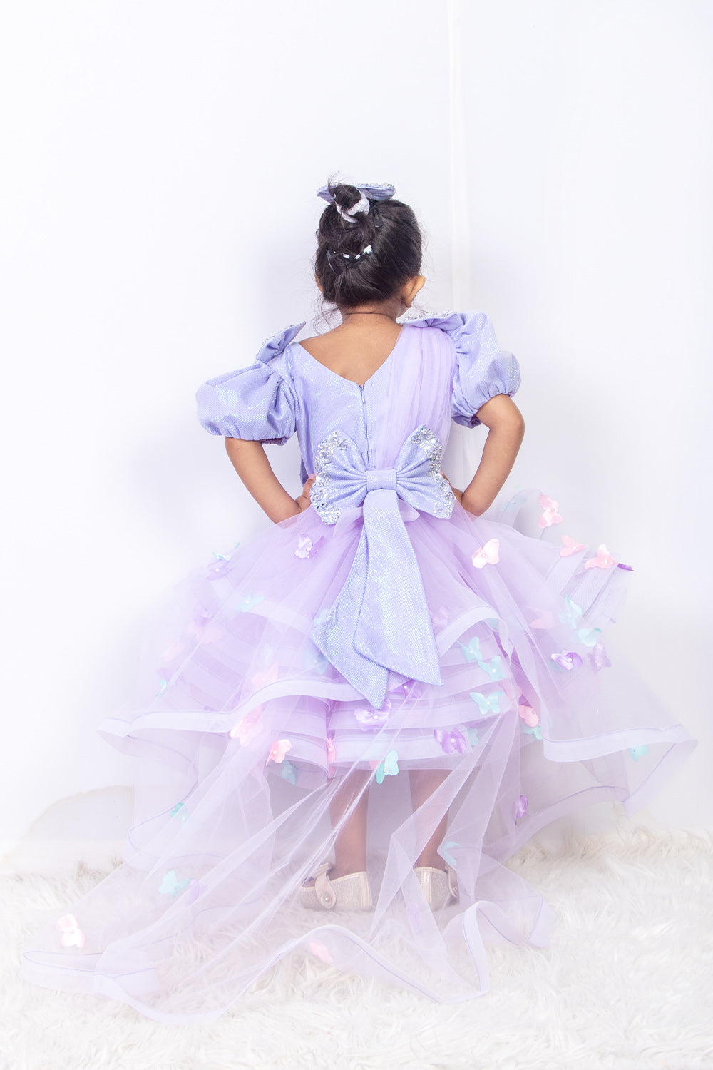 Lavender Shimmer Butterfly Dress