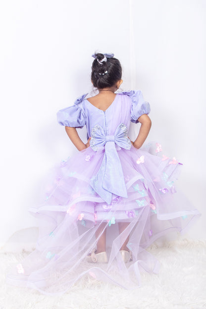 Lavender Shimmer Butterfly Dress