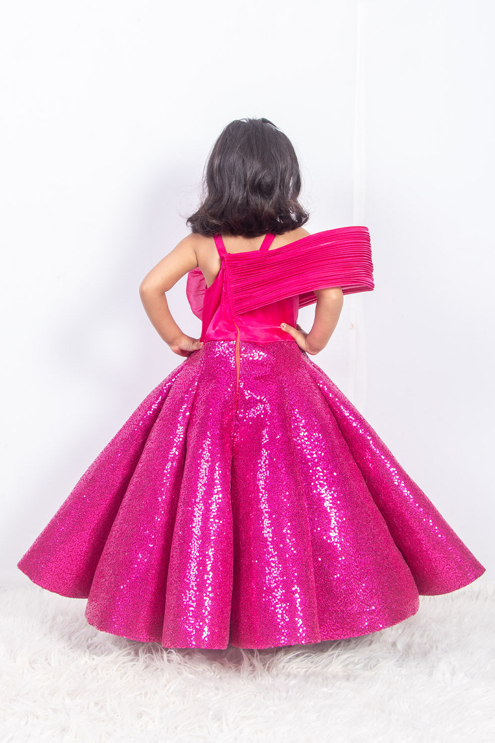 Barbie Pink Sequins Ball Gown