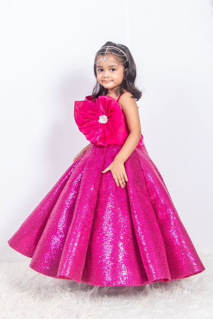 Barbie Pink Sequins Ball Gown