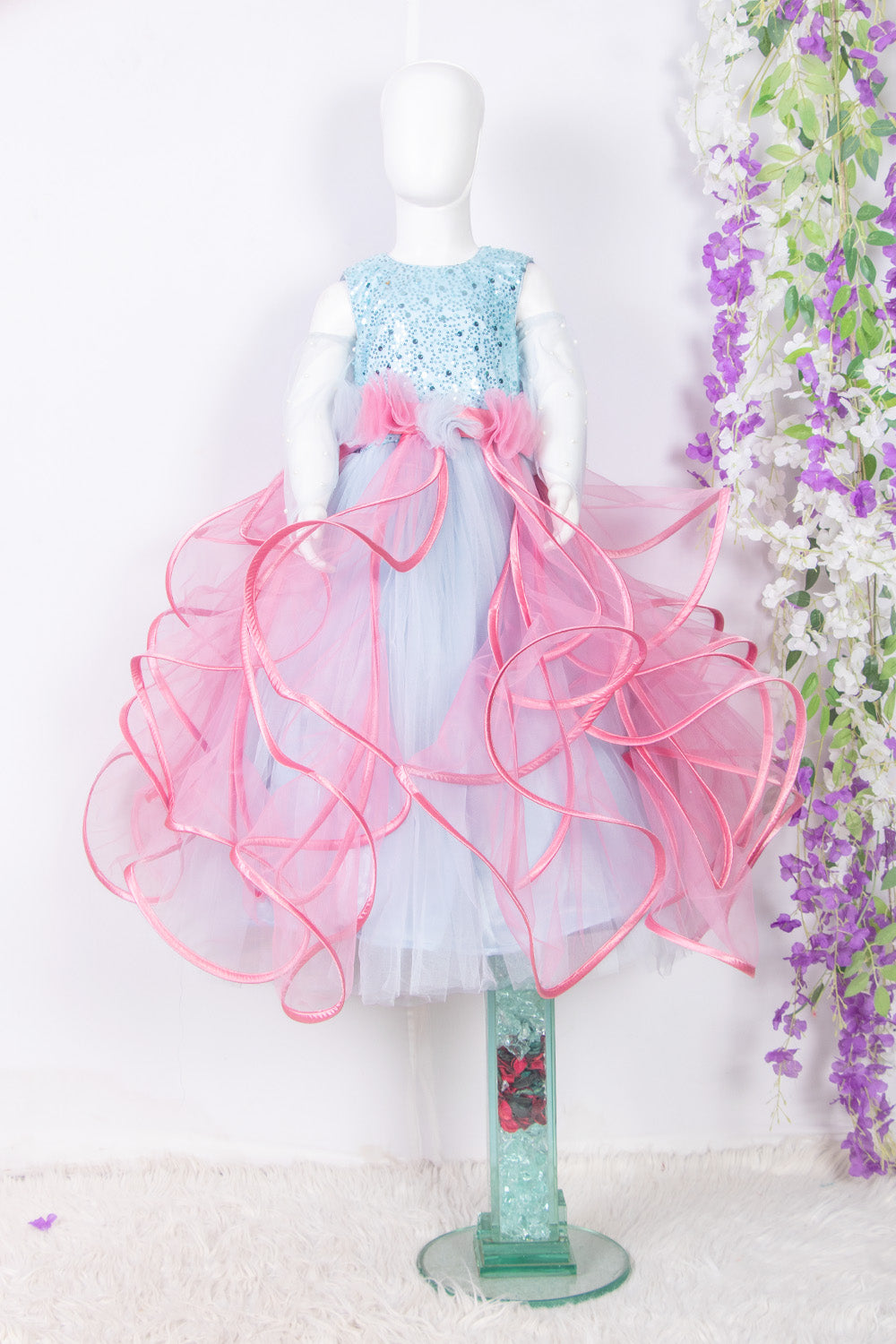 Powder Blue 7 In 1 Gown