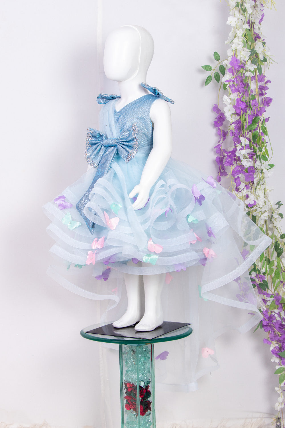 Powder Blue Butterfly Dress