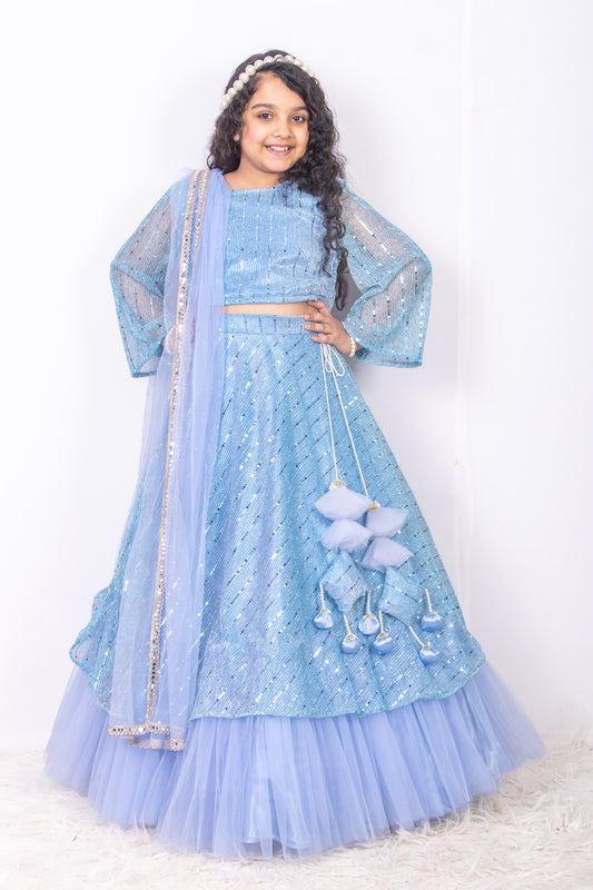Sky Blue Moonlight Lehenga Set