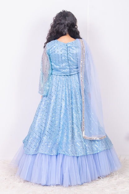 Sky Blue Moonlight Lehenga Set