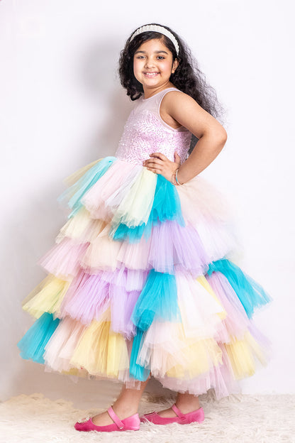 Colorful Flared Dress