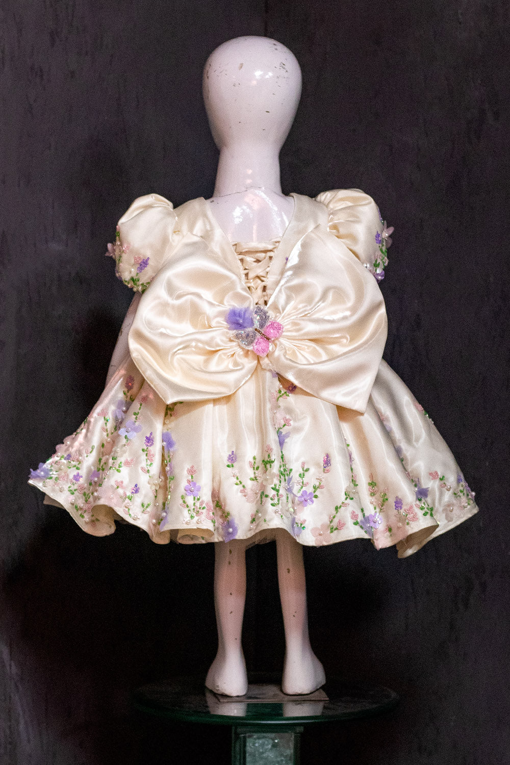 Off-White Heavy Hand Embroidered Dress