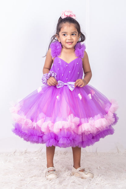 Purple and Pink Butterfly Dress