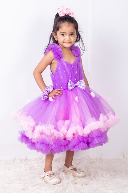 Purple and Pink Butterfly Dress