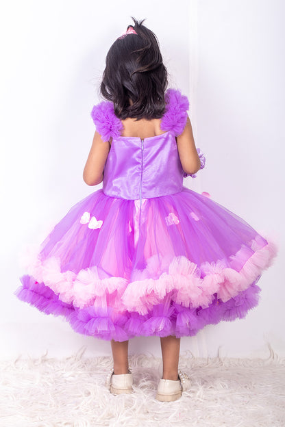 Purple and Pink Butterfly Dress