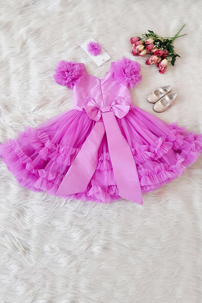 Lavender Ruffled Butterfly Dress