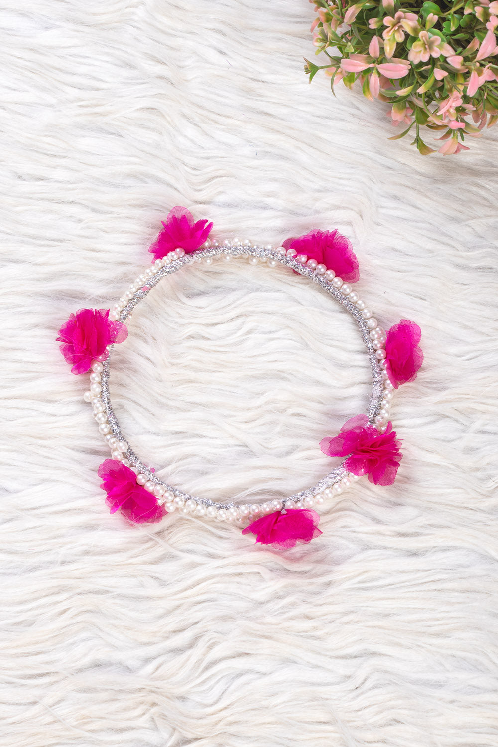 Magenta Pearl Tiara