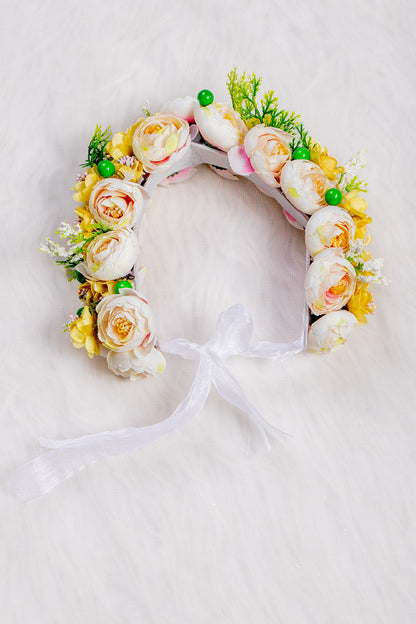 Yellow Floral Tiara