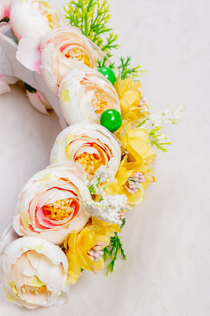 Yellow Floral Tiara