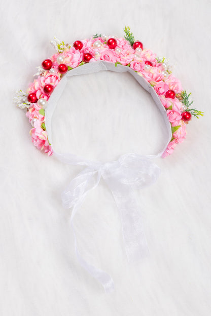 Beautiful Pink Floral Crown