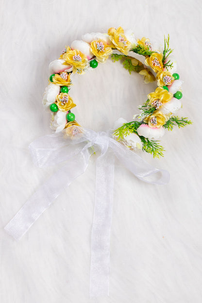 Beautiful Yellow Floral Tiara