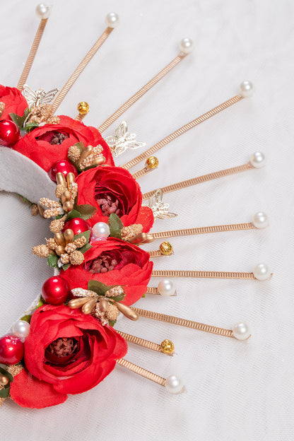 Red Flower Crown