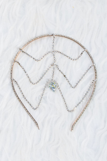 Silver Mathapatti Headpiece