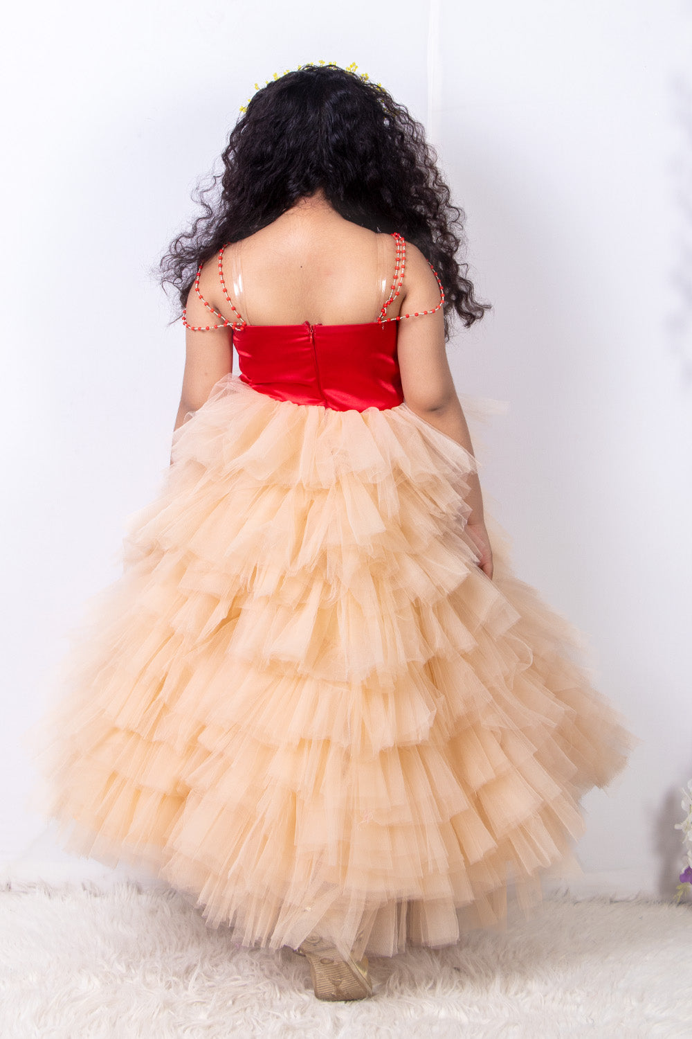 Moana Princess Red and Golden Dress
